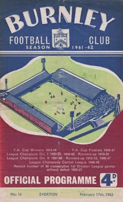 Burnley v Everton 17-Feb-1962