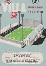Aston Villa v Everton 03-Sep-1960