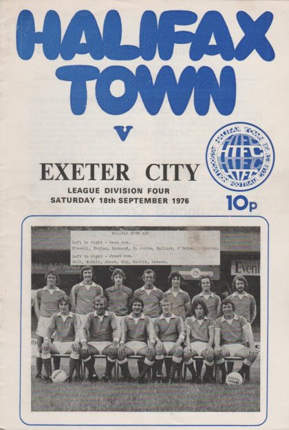 Halifax Town v Exeter City  18-Sep-1976