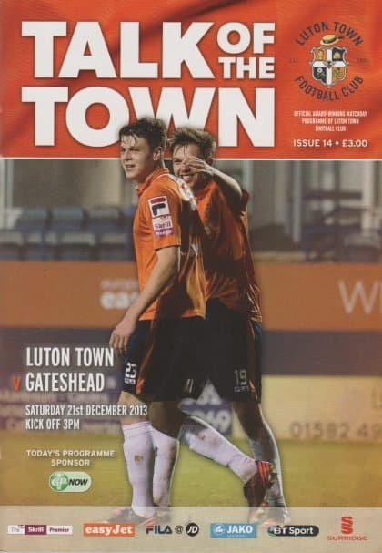 Luton Town v Gateshead  21-Dec-2013