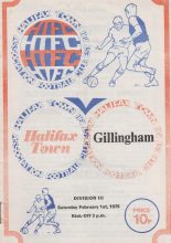 Halifax Town v Gillingham  01-Feb-1975