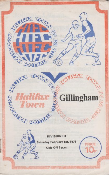 Halifax Town v Gillingham  01-Feb-1975
