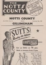 Notts County v Gillingham  21-Nov-1959