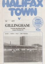 Halifax Town v Gillingham  09-Mar-1976