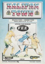 Halifax Town v Grimsby Town 14-Mar-1989