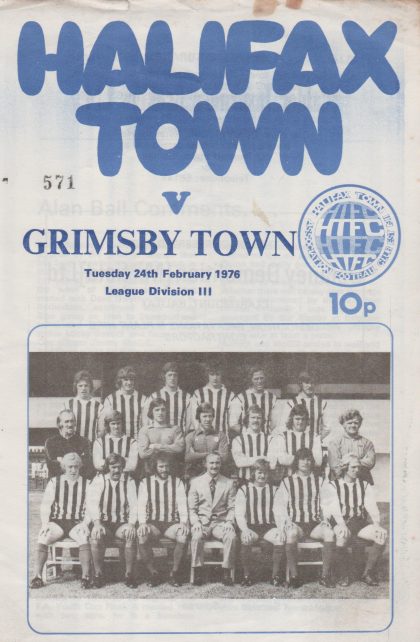 Halifax Town v Grimsby Town 24-Feb-1976