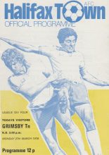 Halifax Town v Grimsby Town 27-Mar-1978