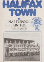 Halifax Town v Hartlepool United 19-Aug-1975