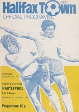 Halifax Town v Hartlepool United 23-Aug-1977