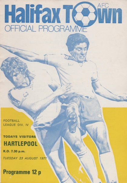 Halifax Town v Hartlepool United 23-Aug-1977