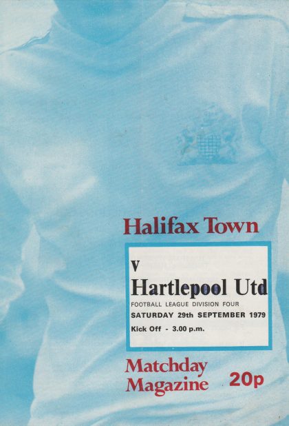 Halifax Town v Hartlepool United 29-Sep-1979