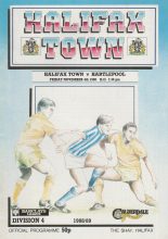 Halifax Town v Hartlepool United 04-Nov-1988