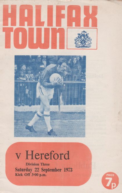 Halifax Town v Hereford United 22-Sep-1973