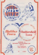 Halifax Town v Huddersfield Town  16-Nov-1974