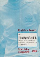 Halifax Town v Huddersfield Town  26-Dec-1979