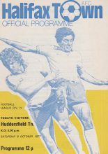 Halifax Town v Huddersfield Town  08-Oct-1977
