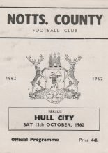 Notts County v Hull City 13-Oct-1962
