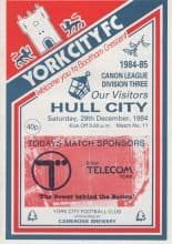 York City v Hull City 29-Dec-1984