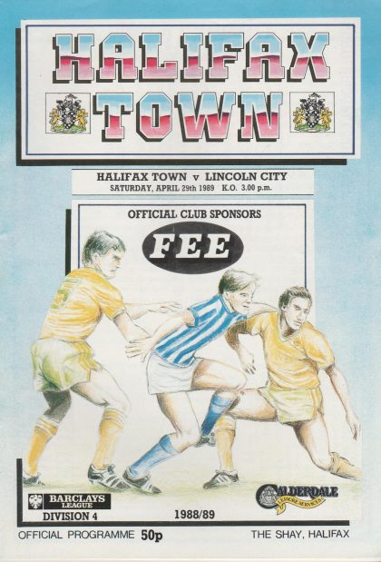 Halifax Town v Lincoln City  29-Apr-1989