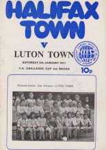 Halifax Town v Luton Town  08-Jan-1977