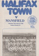 Halifax Town v Mansfield Town 14-Feb-1976