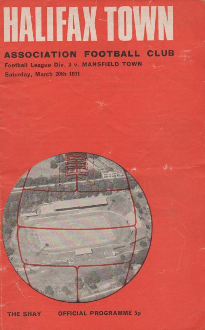 Halifax Town v Mansfield Town 20-Mar-1971