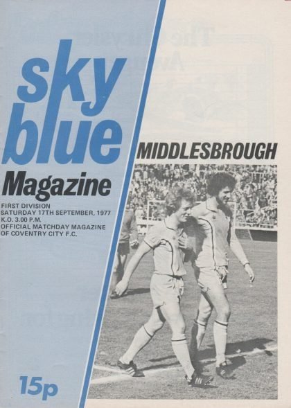 Coventry City v Middlesbrough 17-Sep-1977