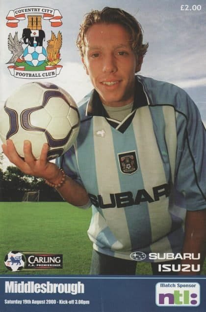 Coventry City v Middlesbrough 19-Aug-2000