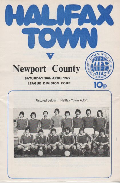 Halifax Town v Newport County 30-Apr-1977