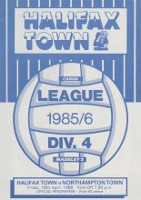 Halifax Town v Northampton Town  18-Apr-1986