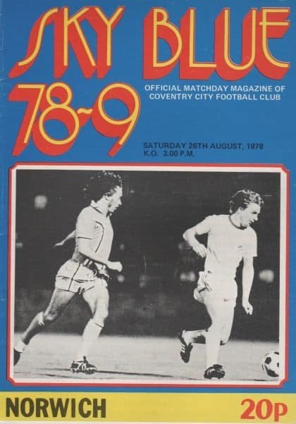 Coventry City v Norwich City 26-Aug-1978