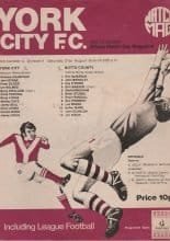 York City v Notts County 31-Aug-1974