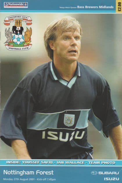Coventry City v Nottingham Forest 27-Aug-2001