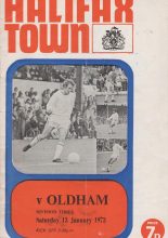Halifax Town v Oldham Athletic 13-Jan-1973