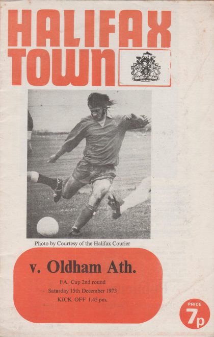 Halifax Town v Oldham Athletic 15-Dec-1973