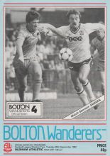 Bolton Wanderers v Oldham Athletic  28-Aug-1982