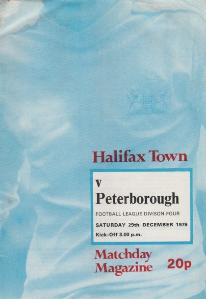Halifax Town v Peterborough United 29-Dec-1979