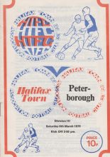 Halifax Town v Peterborough United 08-Mar-1975