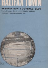 Halifax Town v Plymouth Argyle  22-Sep-1970