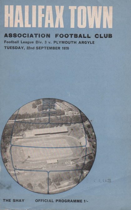 Halifax Town v Plymouth Argyle  22-Sep-1970
