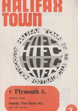 Halifax Town v Plymouth Argyle  23-Mar-1974
