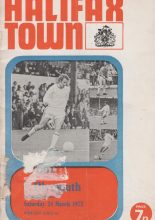 Halifax Town v Plymouth Argyle  24-Mar-1973