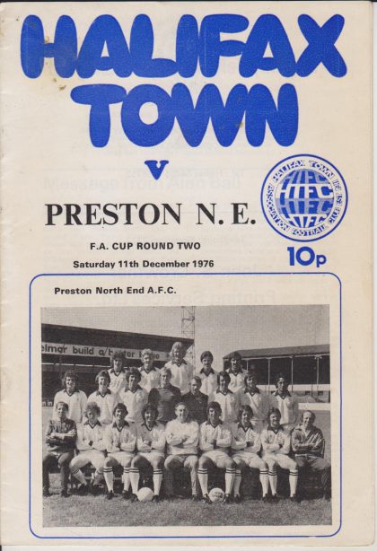Halifax Town v Preston North End  11-Dec-1978