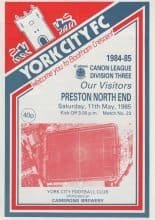 York City v Preston North End 11-May-1985