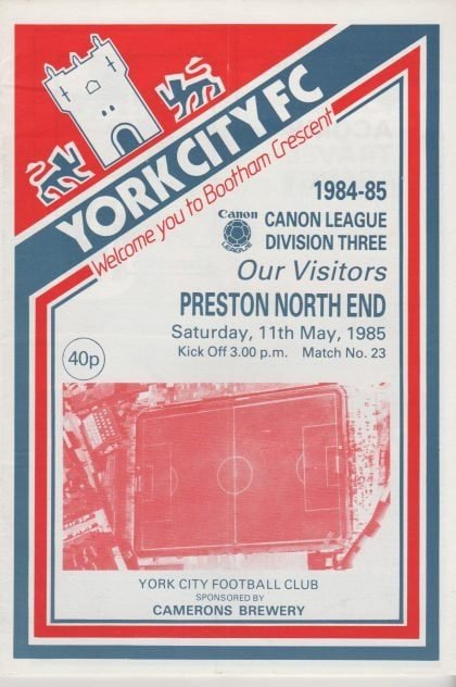 York City v Preston North End 11-May-1985