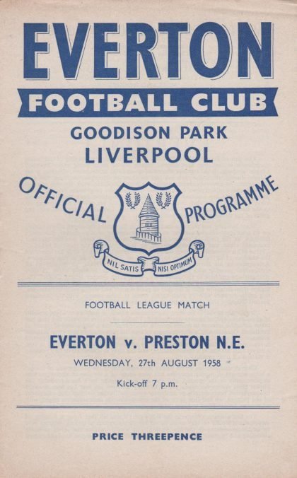 Everton v Preston North End 27-Aug-1958