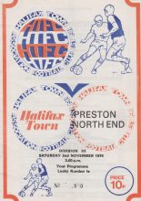 Halifax Town v Preston North End 02-Nov-1974