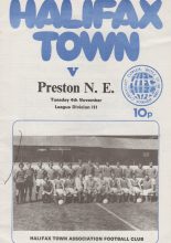 Halifax Town v Preston North End  04-Nov-1975
