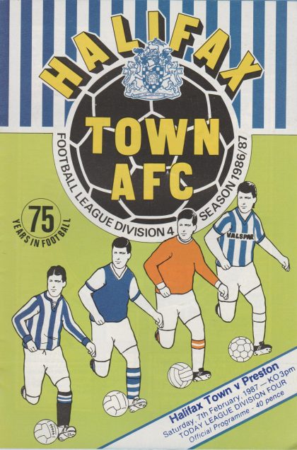 Halifax Town v Preston North End  07-Feb-1987