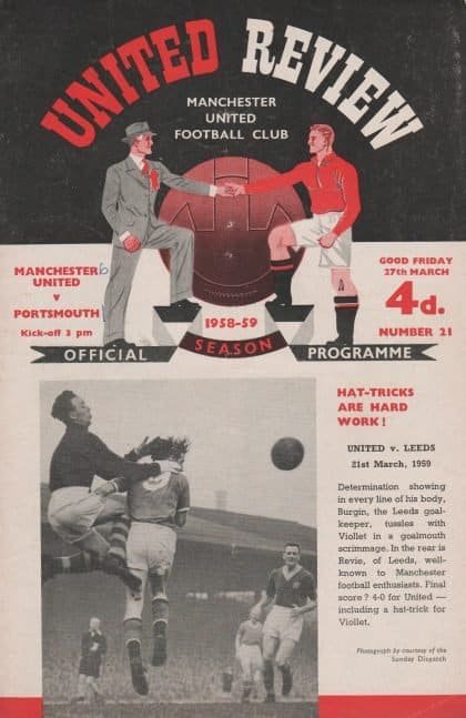 Manchester United v Portsmouth 27-Mar-1959